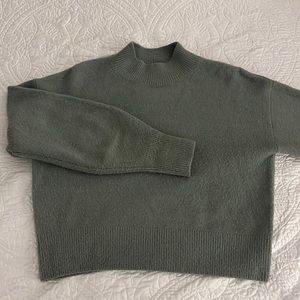 & Other Stories Mock Neck Sweater Green